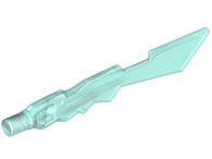 Espada com Bordas Dentadas Translúcida Azul Clara