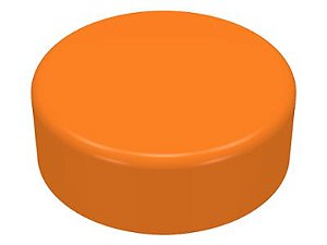 Placa Lisa Redonda 1x1 Laranja