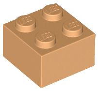 Tijolo 2x2 Medium Nougat