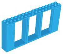 Moldura de porta 2x16x6 com 3 aberturas dark azure