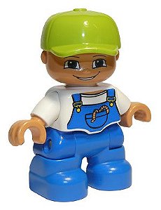 Lego Duplo Criança - Menino Calça Azul Bone Verde