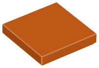 Placa Lisa 2x2 Dark Orange