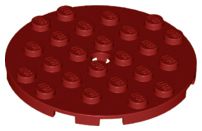 Placa redonda 6x6 Dark Red