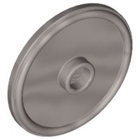 Escudo redondo com anel ao redor da borda Cinza Prateado