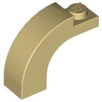 Tijolo com Arco 1x3x2 topo Curvo Bege