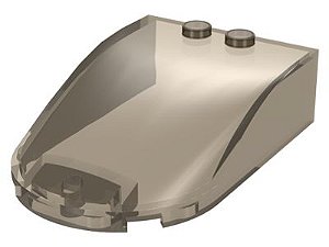 Para-brisa 6x4x1 Curvo Translúcido Preto