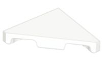 Placa Lisa Modificada Triangular 2x2 Branca