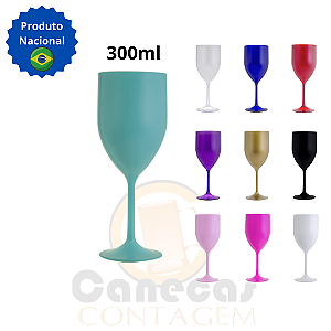 100 Taças de Vinho 300ml Acrílica – SEM PERSONALIZAÇÃO