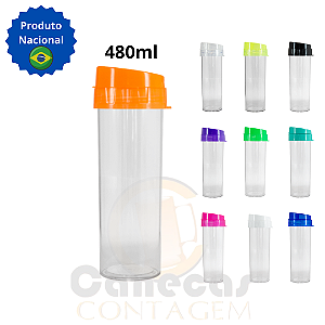 50 Garrafas Acqua Bio 480ml Acrílico Garrafa TRANSPARENTE – SEM PERSONALIZAÇÃO