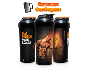 Kit com 100 Garrafas Coqueteleira 600ml Eco Label – Personalizável