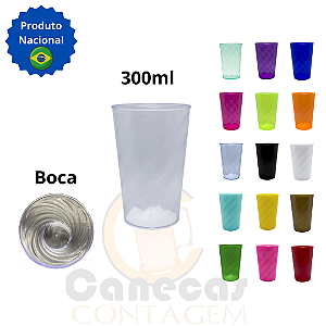 100 Copos Twister Acrílico 300ml – SEM PERSONALIZAÇÃO