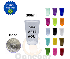 100 Copos Twister Acrílico 300ml – PERSONALIZADO ARTE A SUA ESCOLHA