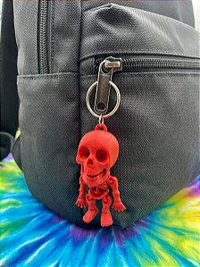 Chaveiro Mini Caveira Articulada Em Impressão 3D Antiestresse