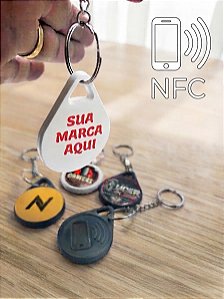 Chaveiro Interativo Personalizado COM SUA MARCA com NFC Em Impressão 3D