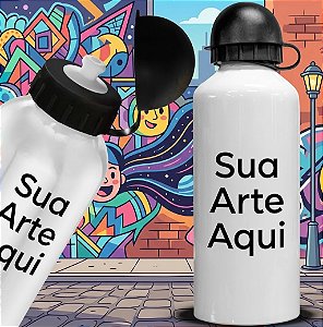 Squeeze de Aluminio 500ml - Personalizada com Sua Arte ou Foto