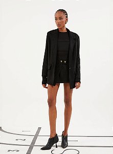 Saia Suede Preto - Isy