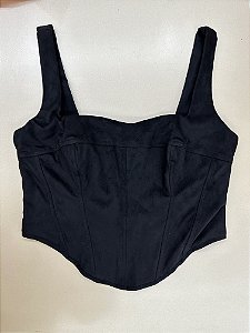 Top Suede Preto - Isy
