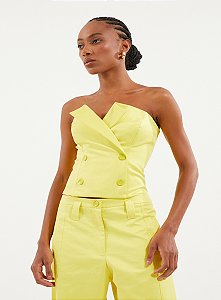 Top Amarelo Laser Lime - Isy