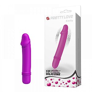 Mini Vibrador com Ponta em Formato de Glande com 10 Modos de Vibração