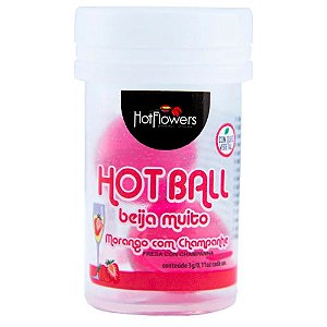 Hot Ball Beija Muito Duplo Morango com Champagne Hot Flowers