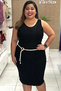 vestido de ribana canelada