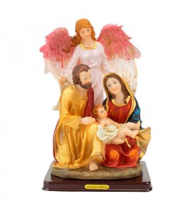 Sagrada Família com Anjo Da Guarda 28 CM 