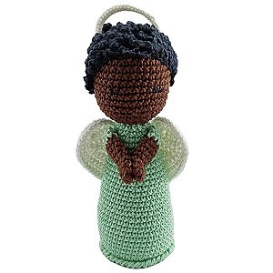 Anjo da Guarda Preto 20 CM Amigurumi