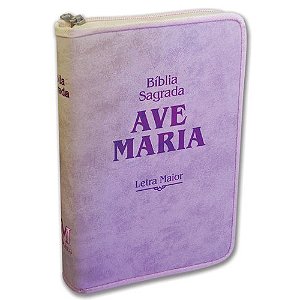 Bíblia Letra Maior Zíper Strike - Rosa