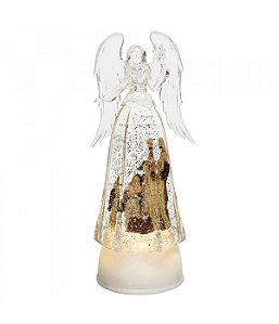 Luminária Anjo da Guarda com Presépio 26,5 CM de Altura