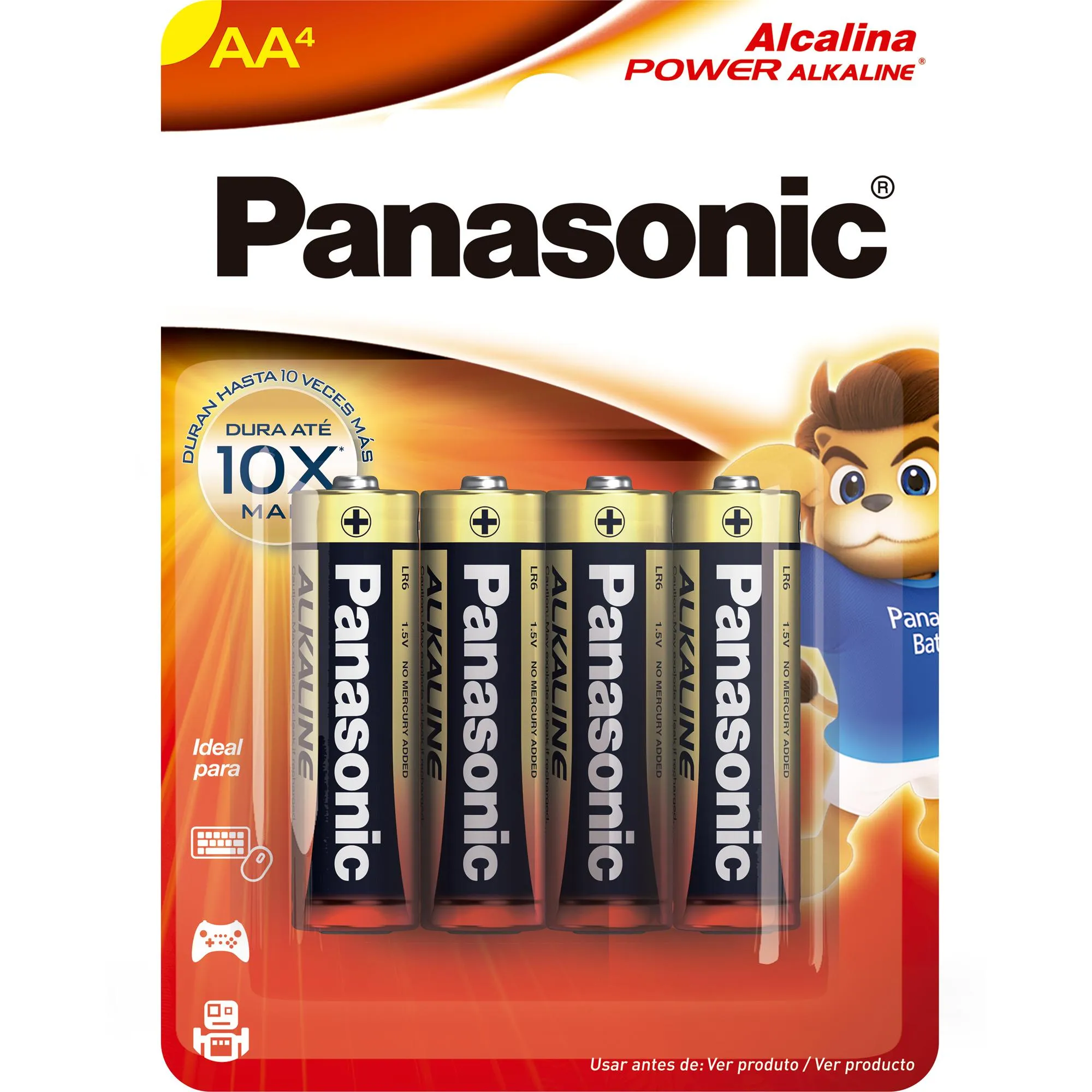 PILHA ALCALINA AA PANASONIC LR6X