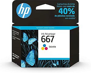 Cartucho de Tinta HP 667 Colorido