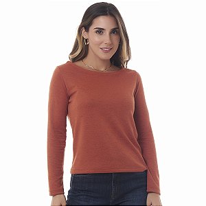 Blusa Feminina Manga Longa Lãnzinha Confy Preta - Snottra