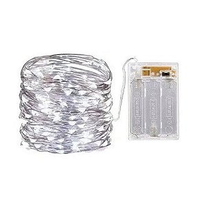 Cordão de Cobre Luz de Fada - 10 Metros - 100 Leds - Branco