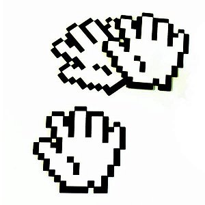 Porta Copos Mãozinha 8 bit