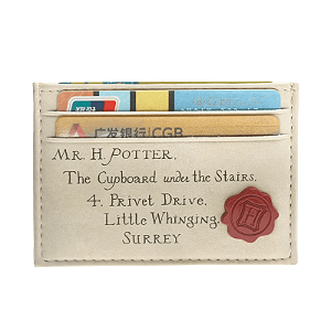 Carteira Slim Porta Carões - Carta de Hogwarts - Harry Potter