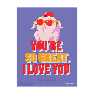 Placa I Love You - Friends - Metal 26cm