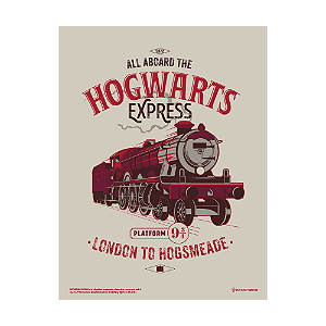 Placa Expresso de Hogwarts - Harry Potter - Metal 26cm