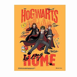 Placa Hogwarts is my Home - Harry Potter - Metal 26cm