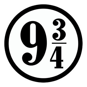 Placa Plataforma 9 3/4 - Harry Potter