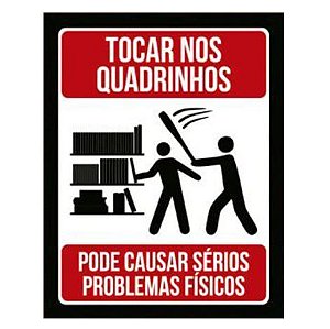 Placa Decorativa - Não Toque nos Quadrinhos