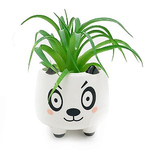 Vaso Cachepô em Cerâmica Panda - Branco Pequeno MD2