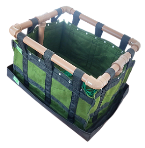 VASO DE FELTRO 40X30X20cm + SUPORTE PVC + TAPETE IMPERMEÁVEL