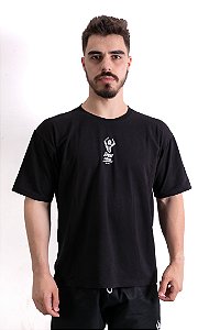 Camiseta Manga Curta Oversized Iron Fitness Preta