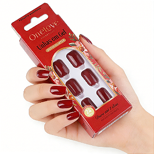 Unha Postiça Autocolante Red Passion Gloss