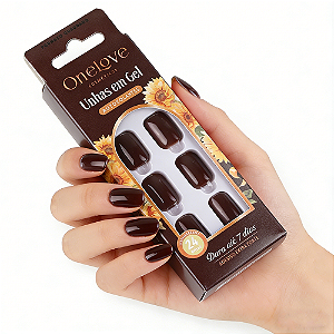 Unha Postiça Autocolante Cognac Gloss
