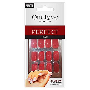 Unhas Postiças Sem Cola Vermelho
