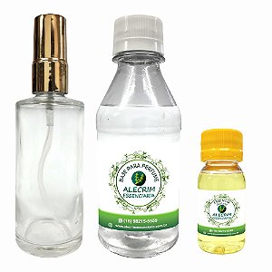 Kit Para Fabricação de Perfume + Frasco de Vidro Valvula Spray