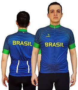 CAMISA CICLISMO MASCULINA OLIMPICA SÓDBIKE, PROTEÇÃO SOLAR 20, ZIPER FULL