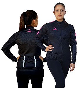 CAMISA CICLISMO FEMININA FLANELADA SÓDBIKE, PROTEÇÃO SOLAR 20, ZIPER FULL