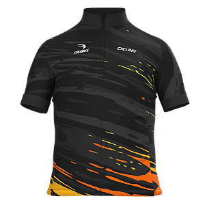 CAMISA CICLISMO INFANTIL SÓDBIKE, PROTEÇÃO SOLAR 20, ZIPER FULL, FLUOR